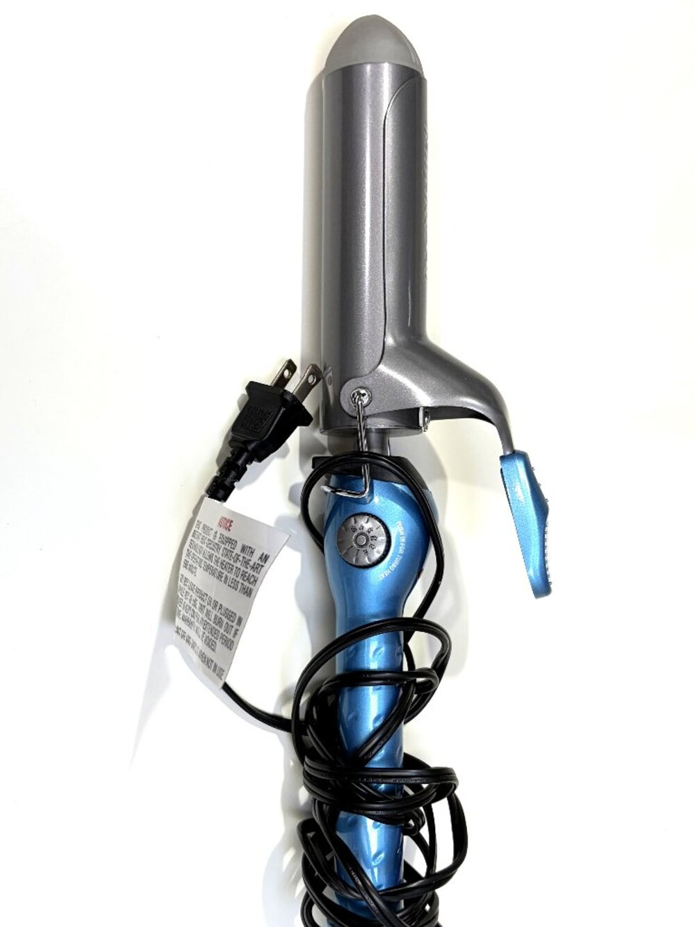 NWOT BaBylissPRO Nano Titanium 1¼" Spring Curling Iron Blue - Picture 8 of 8